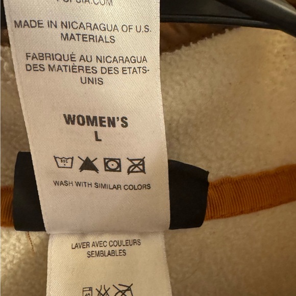 Patagonia  Synchilla White and Tan Fleece Pullover Sz large - Picture 3 of 5